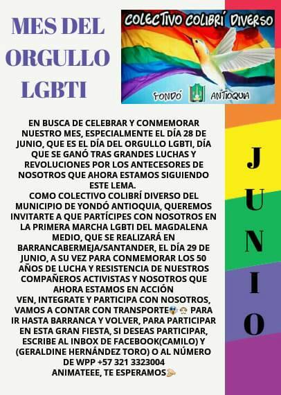 1 Marcha Del Orgullo LGBT Del Magdalena Medio / Marcha Del Orgullo LGBTI Barrancabermeja 2019 [BARRANCABERMEJA] 
