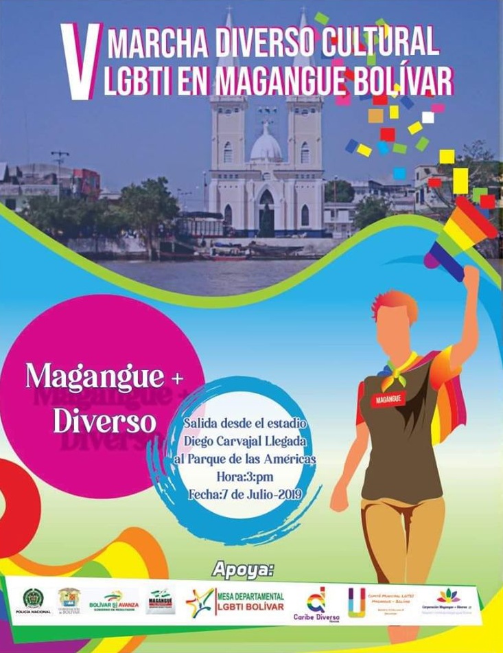  5 Marcha Diverso Cultural LGBTI En Magangu [MAGANGUE] 