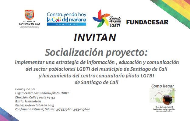  Inauguración y Apertura del Centro Comunitario Piloto LGBTI de Santiago de Cali [CALI] 