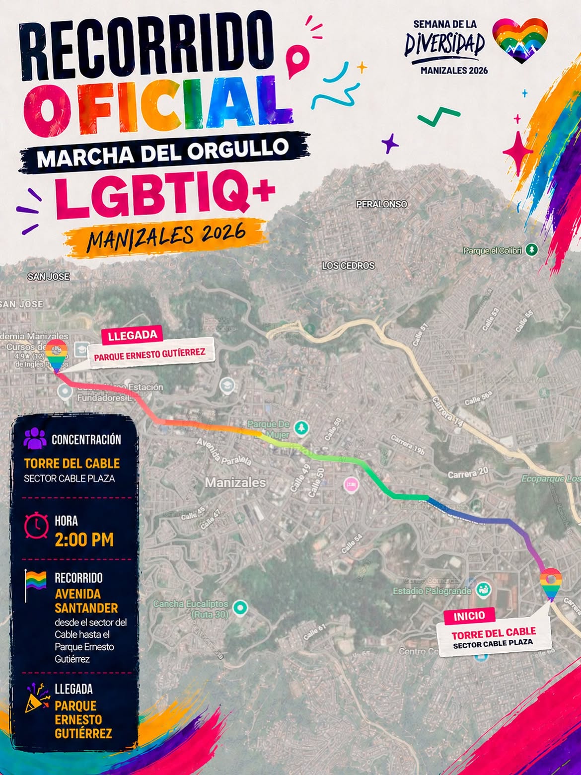 Marcha del Orgullo LGBTIQ+ de Manizales 2026