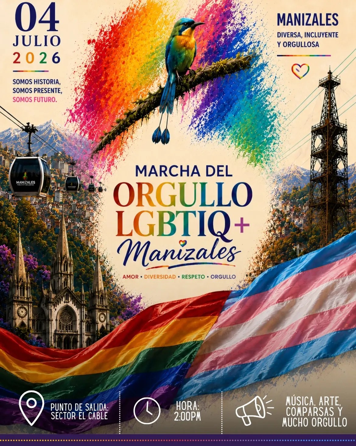 Marcha del Orgullo LGBTIQ+ de Manizales 2026