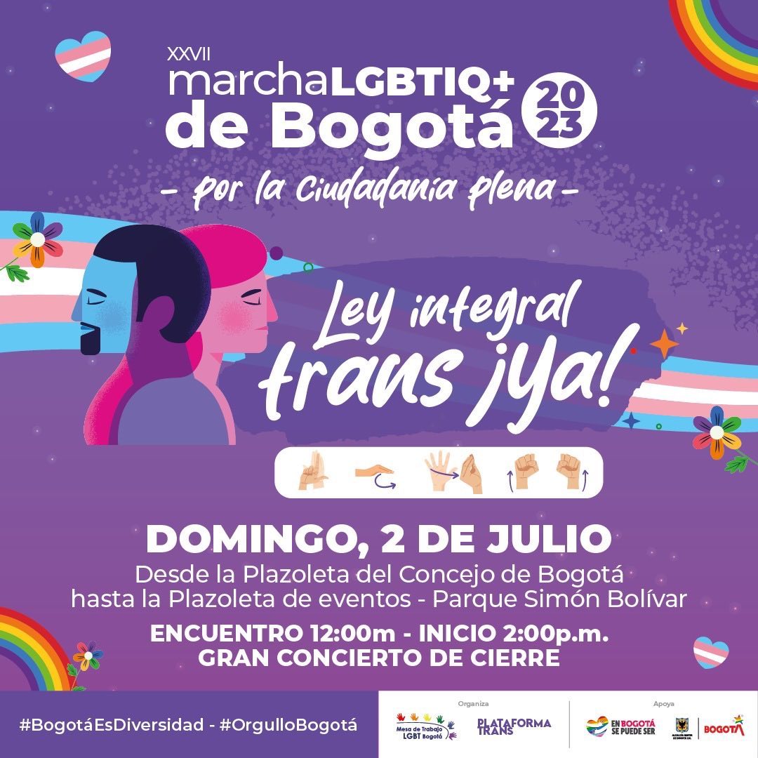 27ª Marcha LGBTI de Bogotá 2023