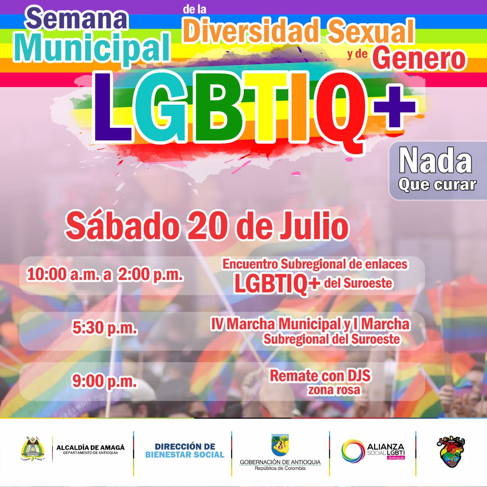 4ª Marcha Municipal y la 1ª Subregional LGBTIQ+ Amagá 2024