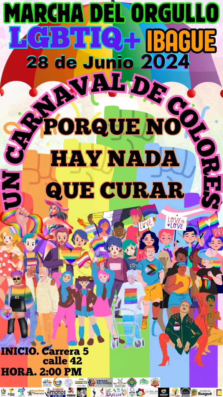 Marcha Del Orgullo LGBTIQ+ Ibagué 2024 Carnaval de Colores