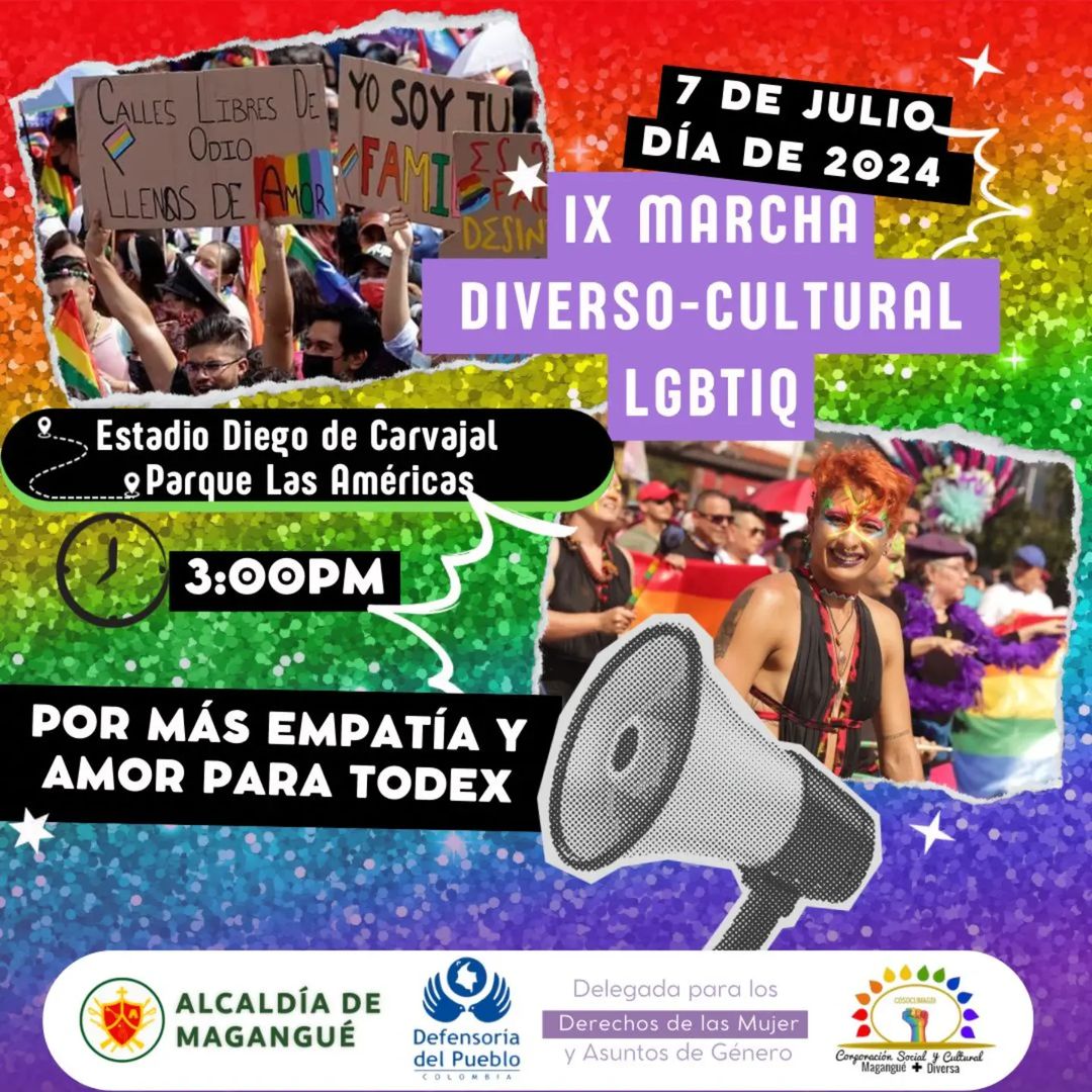 9ª Marcha Diverso Cultural LGBTIQ+ Magangué 2024