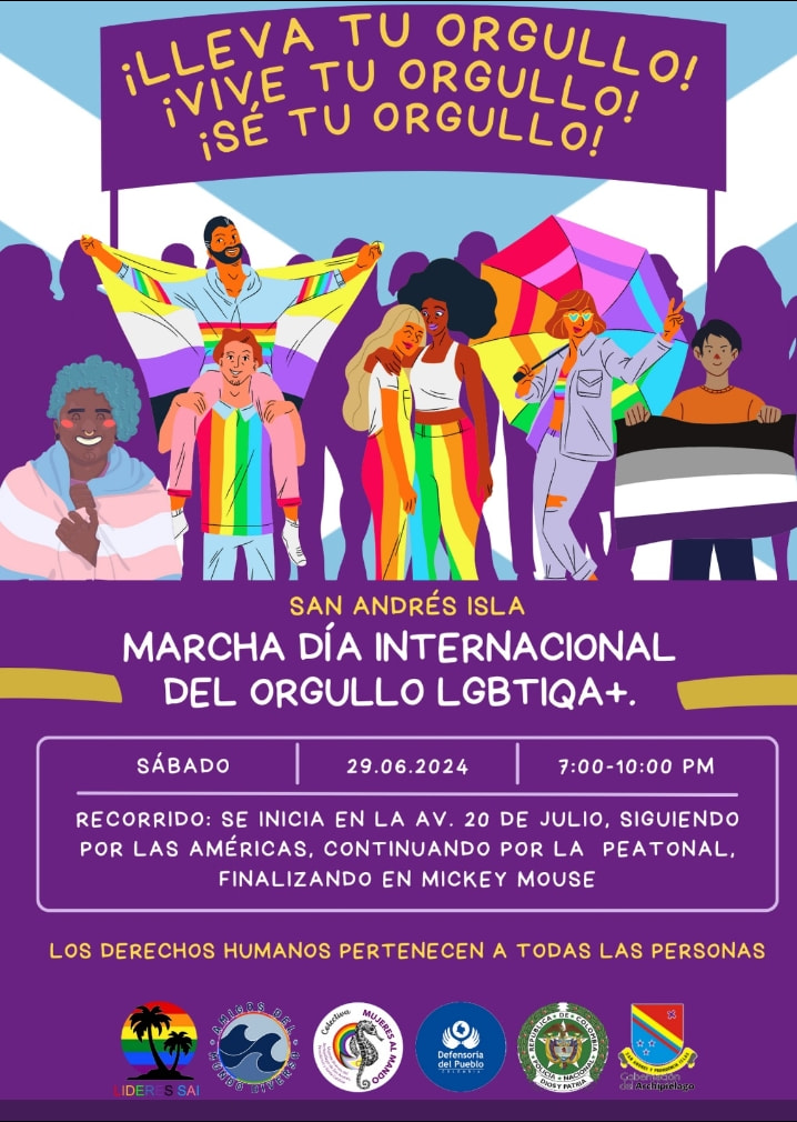 2ª Marcha Dia Internacional Del Orgullo LGBTIQA+ San Andrés Islas 2024