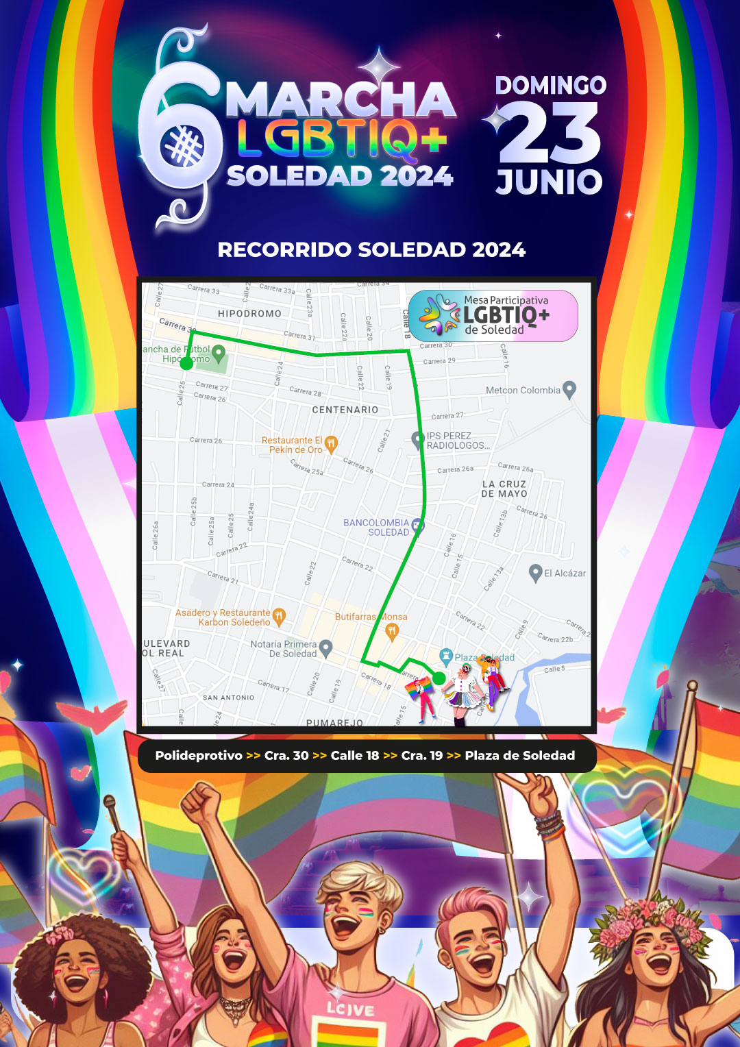 6ª Marcha LGBTIQ+ Soledad 2024