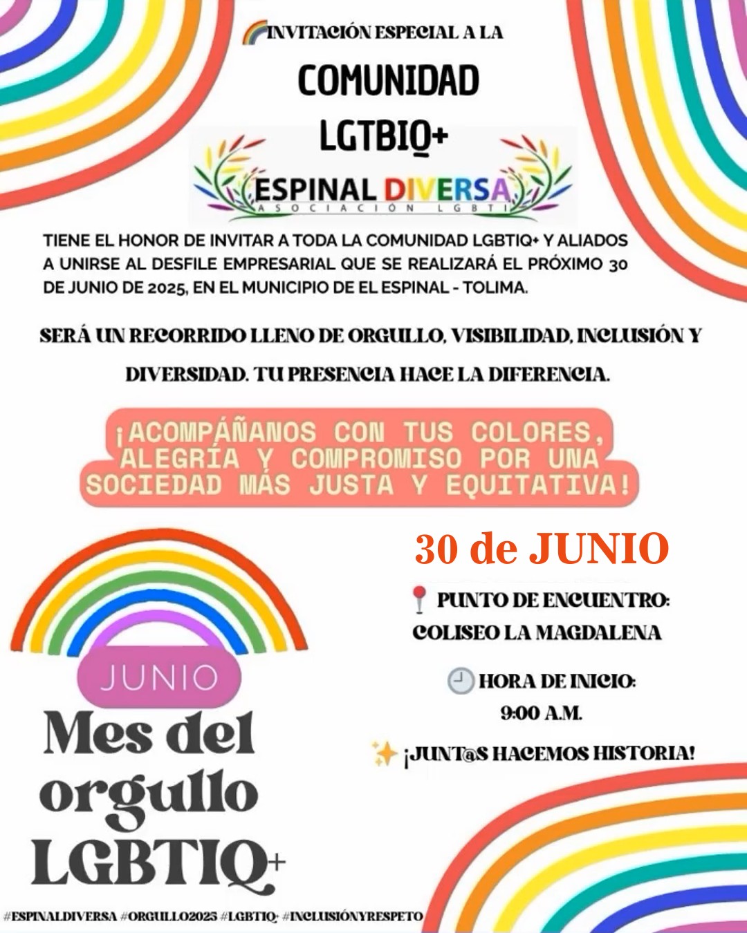 Desfile Empresarial en las fiestas de San Pedro en El Espinal 2025