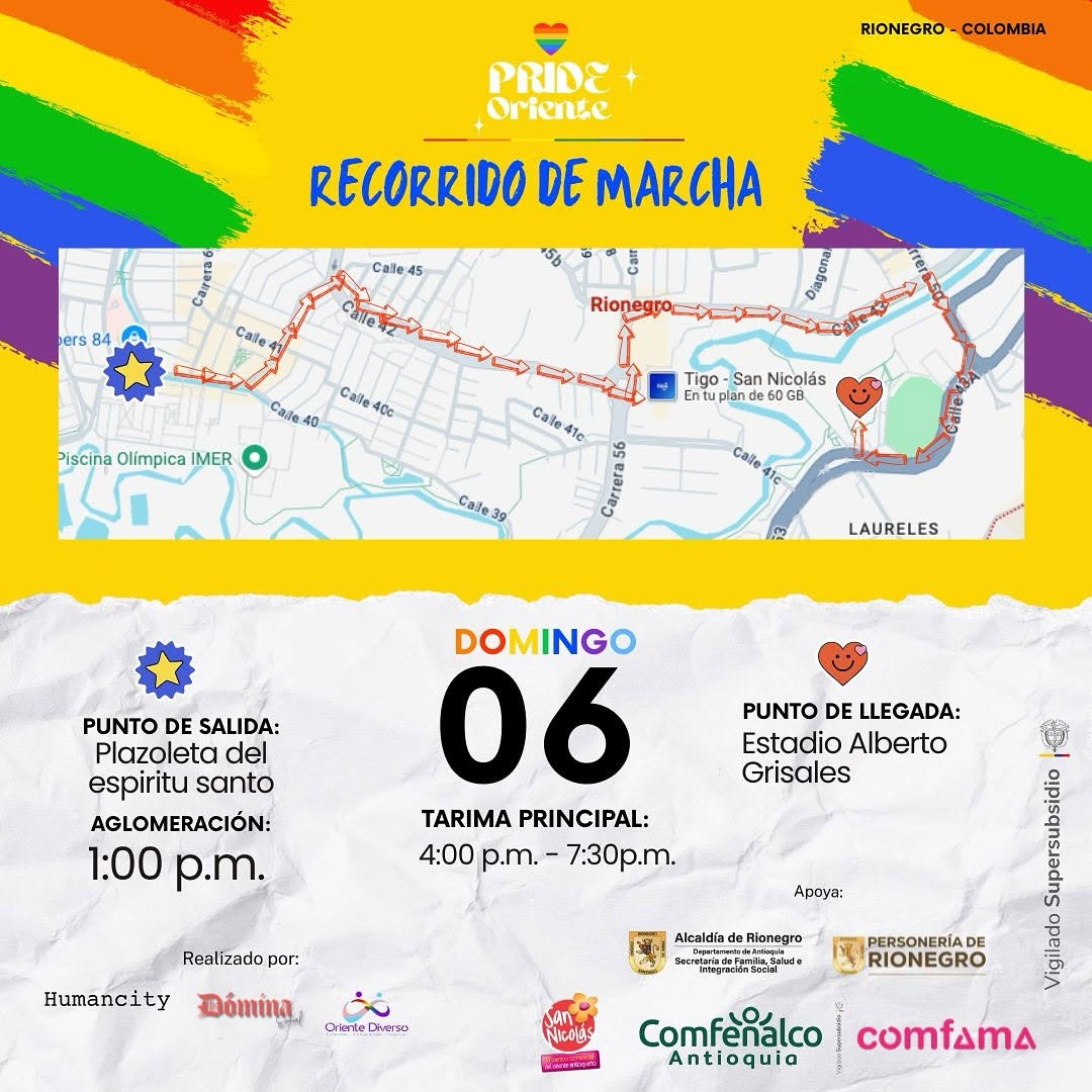 Marcha Pride Oriente 2025 Rionegro
