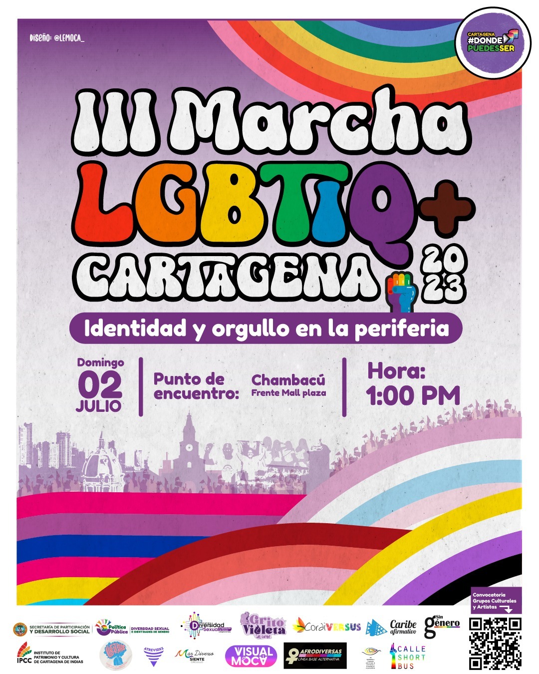 3ª Marcha Del Orgullo LGBTIQ+ Cartagena 2023